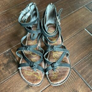 Sam Edelman Black, Strappy Sandals. Size 8 1/2